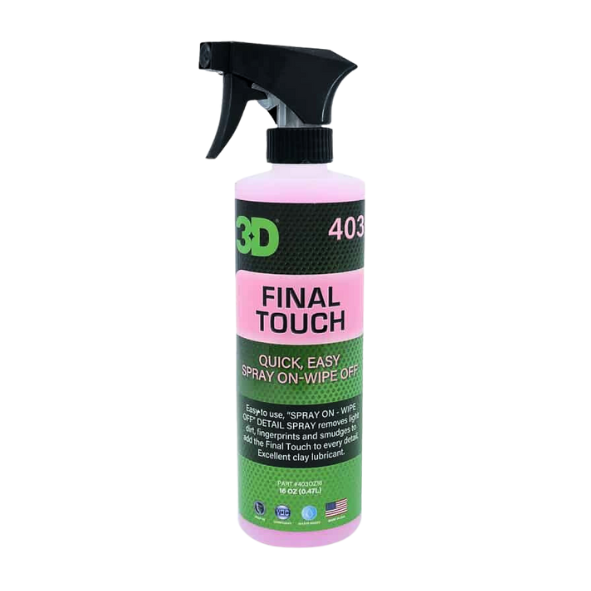 [403OZ16] Final Touch Quick Detailer & Clay Lub - 3D Car Care (473ml)