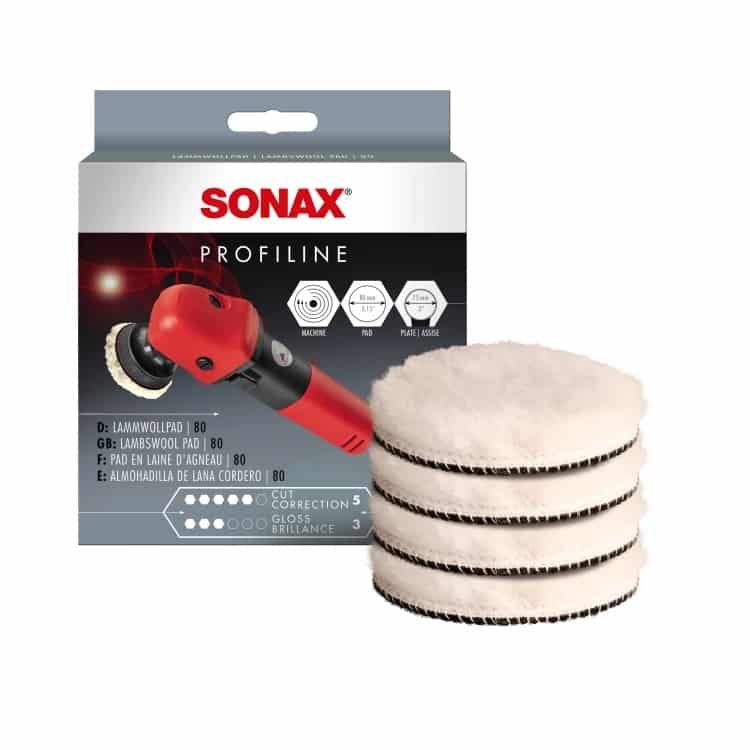 [04941410] Wool pad de polissage - Sonax Profiline lot de 4 en 80mm